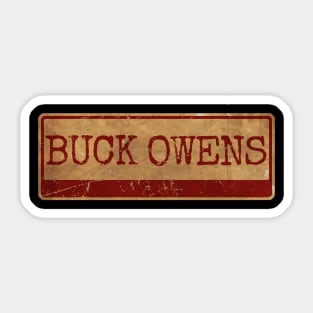 Aliska text red retro Buck Owens Sticker